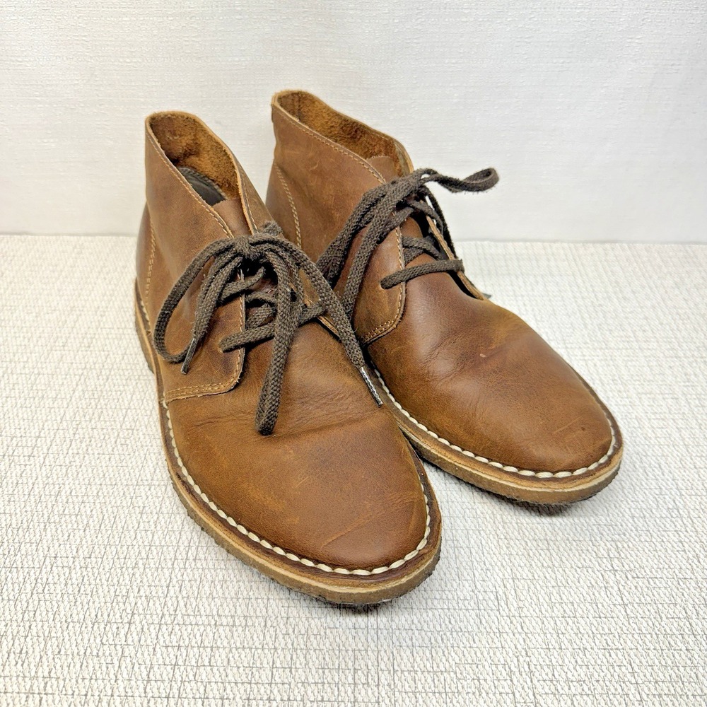 SeaVees 3 Eye Chukka Boots Mens 8 Brown Leather Lace Up Heritage Rugged Casual